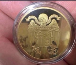 Moneda Francisco Franco Chapado Oro 14K