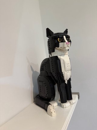Figura Lego Gato Blanco y Negro