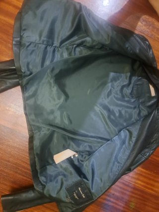 Chaqueta Piel Oveja Negra Massimo Dutti Mujer