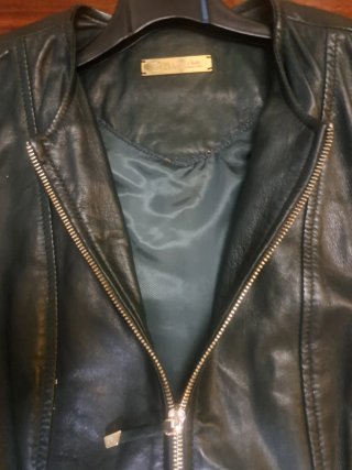 Chaqueta Piel Oveja Negra Massimo Dutti Mujer