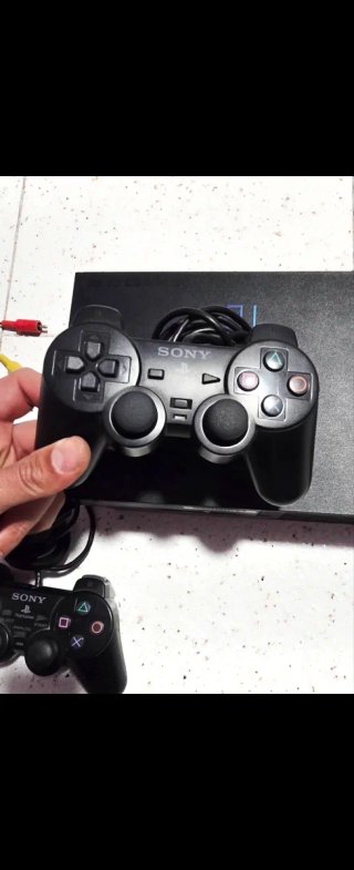 Consola Sony PS2 Negra + 2 Mandos y micrófonos