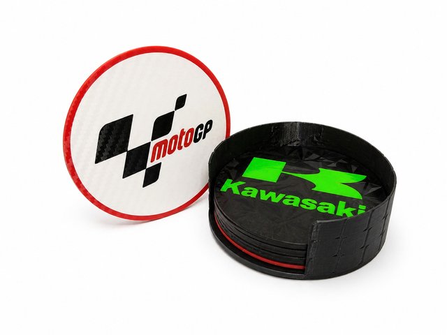 Set 6 Posavasos Kawasaki Moto GP