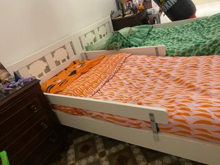 Cama infantil IKEA Kritter blanca 160x70 oveja
