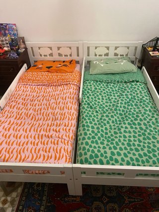 UNA Cama infantil IKEA Kritter blanca 160x70 oveja