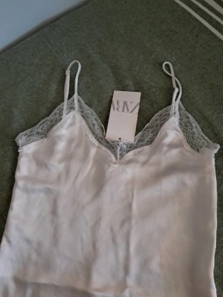 Bodi Zara S Encaje Blanco