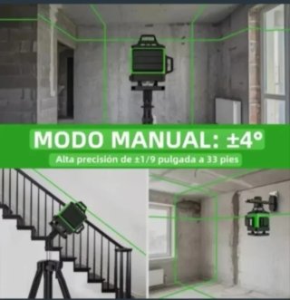 Nivel Láser 4D 16 Líneas Trípode Accesorios