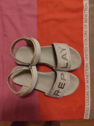 Sandalias Replay Niña Blancas