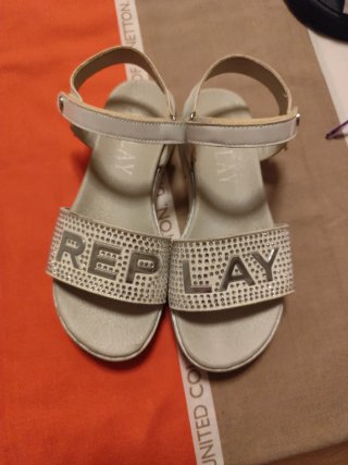 Sandalias Replay Niña Blancas
