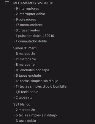 Mecanismos y enchufes electricidad varios