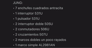 Mecanismos y enchufes electricidad varios