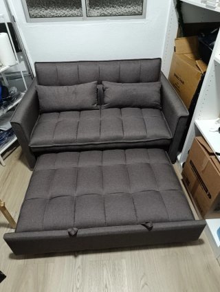 Sofá Cama Gris Tela
