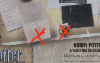 Caja Harry Potter Film Artefact Box