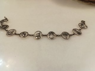 Pulsera Plata Eslabones Compostelanos