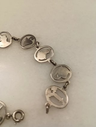 Pulsera Plata Eslabones Compostelanos