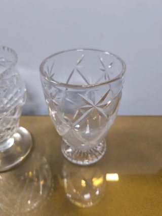 2 Copas de Cristal Tallado
