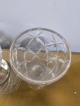 2 Copas de Cristal Tallado