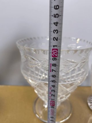 2 Copas de Cristal Tallado