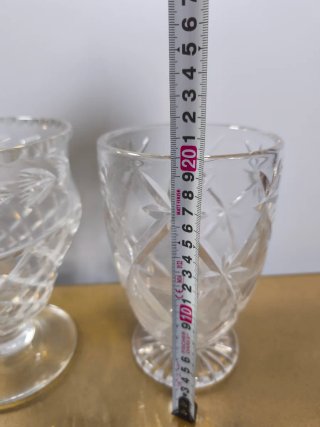 2 Copas de Cristal Tallado