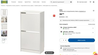 2 Zapateras Bissa IKEA Blancas