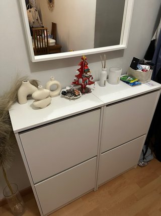 2 Zapateras Bissa IKEA Blancas