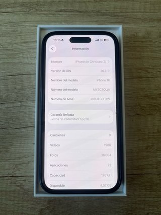 iPhone 16 Azul con Garantía