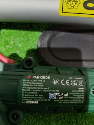 Motosierra Telescópica Parkside 20V