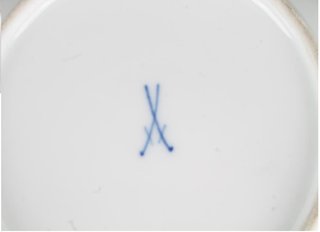 Piatto Meissen traforato Foglia di Vite