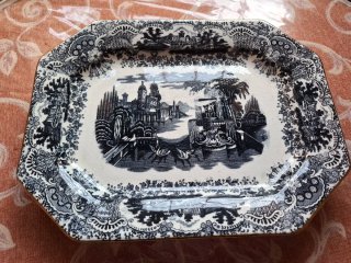 Bandejas antiguas La Carpuja porcelana