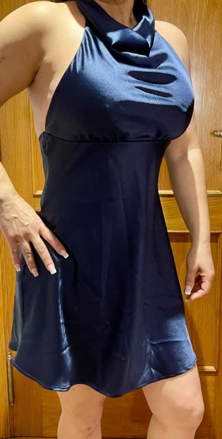 Vestido negro halter