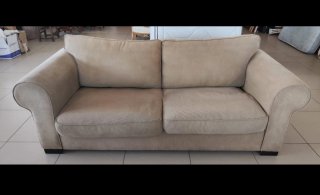 Sofá 3 plazas tela beige