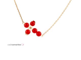 collar oro 18k con piedra 22cm