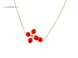 collar oro 18k con piedra 22cm
