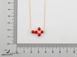collar oro 18k con piedra 22cm