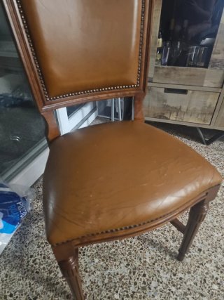 6 Sillas Estilo Isabelino Madera Maciza