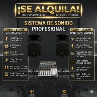 Alquiler Sistema de Sonido Profesional