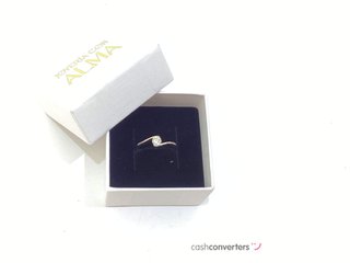 anillo plata 925mm con piedra con diamante de laboratorio
