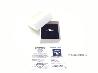 anillo plata 925mm con piedra con diamante de laboratorio