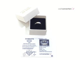 anillo plata 925mm con piedra con diamante de laboratorio