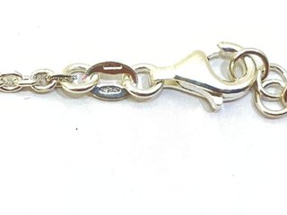 collar plata 925mm con piedra con perla 23cm