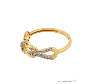 anillo oro 18k con piedra con circonita