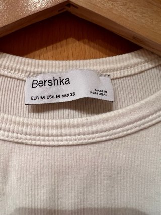 Camiseta canalé Bershka manga larga M
