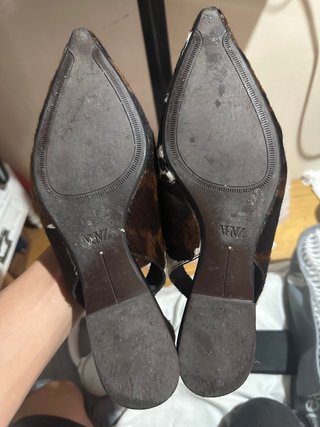 Zapatos Zara Slingback Puntiagudos Animal Print