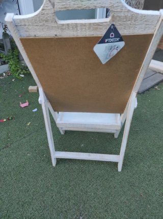 Pizarra Macetero Madera y Metal