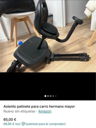 Asiento para patinete de carro