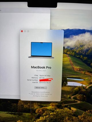 MacBook Pro M1 Max 64GB RAM 1TB SSD