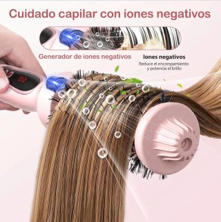 Cepillo térmico alisador y rizador iónico