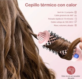 Cepillo térmico alisador y rizador iónico
