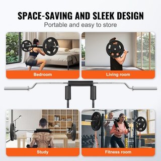 Barra de Sentadillas de Seguridad, Barra de Sentadillas de 700 LBS, Accesorio de Barra de Sentadillas de Seguridad con Almohadillas para Hombros y Brazos, Barra de Peso de 28 mm de Diámetro, Ideal...