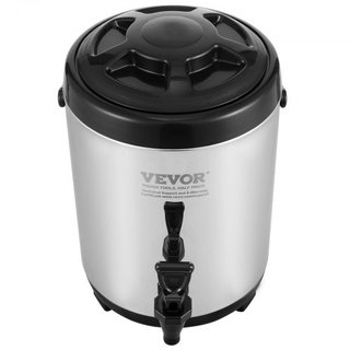 Dispensatore di Bevande Isolato in Acciaio Inox, 1,5 Gal/6 L, Dispenser Termico per Bevande Calde e Fredde con Manico a Rubinetto, Adatto per Tè Caldo, Caffè, Acqua, Ristorante...