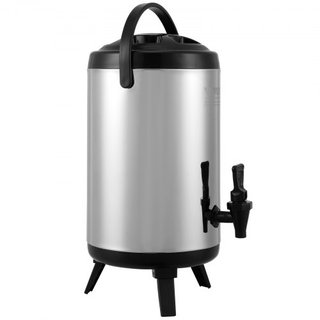Dispensatore di Bevande Isolato in Acciaio Inox, 2 Gal/7.6 L, Server Termico per Bevande Calde e Fredde con Manico a Rubinetto, Adatto per Tè Caldo, Caffè, Acqua, Ristorante...